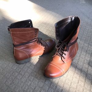 Brown Steve Madden Combat Boots